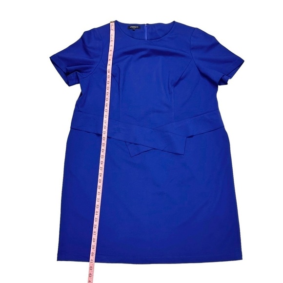 Lafayette 148 New York cobalt blue dress stretch short sleeves plus 22 - Picture 16 of 16